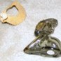 Vintage 1970's Glass 4" Donkey w Straw Hat Collectible Avon Bottle