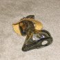 Vintage 1970's Glass 4" Donkey w Straw Hat Collectible Avon Bottle