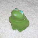 Vintage 1970's Green Glass 2 1/2" Frog Collectible Avon Bottle
