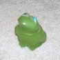 Vintage 1970's Green Glass 2 1/2" Frog Collectible Avon Bottle