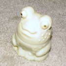Vintage 1970's White Glass 3" Frog Collectible Avon Bottle