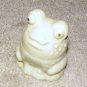 Vintage 1970's White Glass 3" Frog Collectible Avon Bottle