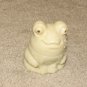 Vintage 1970's White Glass 3" Frog Collectible Avon Bottle