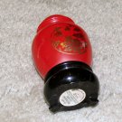 Vintage 1970's Red/Gold Glass 3 1/2" Egg Collectible Avon Bottle