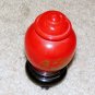 Vintage 1970's Red/Gold Glass 3 1/2" Egg Collectible Avon Bottle