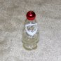 Vintage 1970's Red, White, Clear Glass 3 1/2" Santa Collectible Avon Bottle