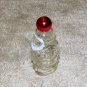 Vintage 1970's Red, White, Clear Glass 3 1/2" Santa Collectible Avon Bottle