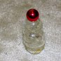 Vintage 1970's Red, White, Clear Glass 3 1/2" Santa Collectible Avon Bottle