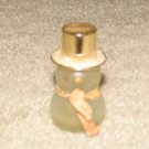 Vintage 1970's Gold, Clear Glass 2" Snowman Collectible Avon Bottle
