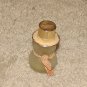 Vintage 1970's Gold, Clear Glass 2" Snowman Collectible Avon Bottle