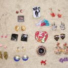 Vintage Costume Jewelry Lot - 14 pair earrings & 5 pins/brooches
