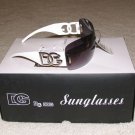 Ladies Fashion Sunglasses NEW 2015 DG102 White Arms w Silver DG FREE SHIPPING!