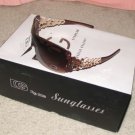 DG337 NEW 2015 Brown with Gold Ladies Men's Fashion Sunglasses FREE SHIPPING!