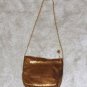 Ladies Vintage 1970's Gold Metallic Lined Evening Bag & Matching Coin Purse
