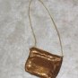 Ladies Vintage 1970's Gold Metallic Lined Evening Bag & Matching Coin Purse