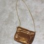 Ladies Vintage 1970's Gold Metallic Lined Evening Bag & Matching Coin Purse