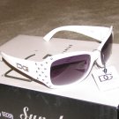 DG61 Ladies 2015 NEW White & Silver Studs Fashion Sunglasses FREE SHIPPING!