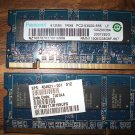 LAPTOP MEMORY 2-512MB PC2-5300 DDR2 1GB NEW 454921-001