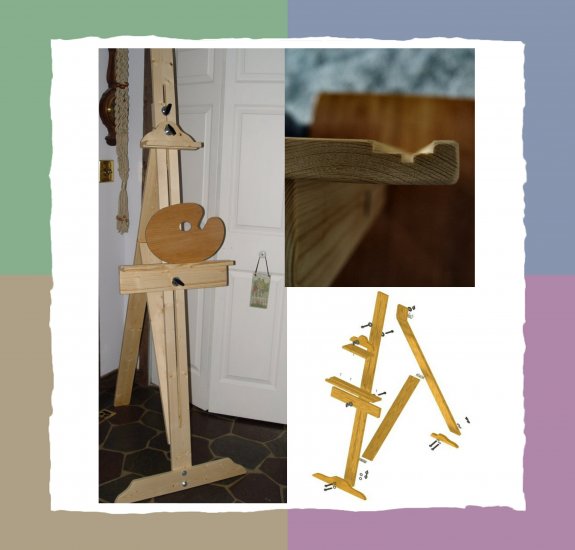 Woodworking Plan - Artist's Painting Easel - Easy to Make 