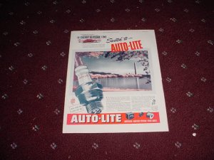 1947 Auto-Lite Spark Plug ad