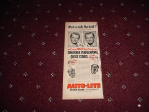 Auto-Lite Spark Plug ad with Alan Ladd