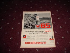 1958 Auto-Lite Spark Plug ad