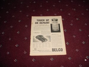 1958 Belco Automotive Paint ad from the UK