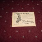 1958 Buckland Battery ad from the UK