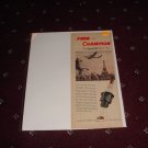 1946 Champion Spark Plugs ad for TWA