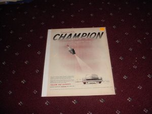 1947 Champion Spark Plugs ad