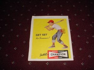 1952 Champion Spark Plugs ad