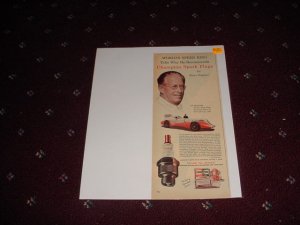 1953 Champion Spark Plugs ad featuring Ab Jenkins