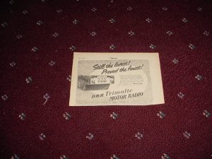 1952 Delco Trimatic Radio ad from the UK