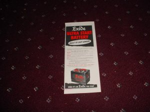 1952 Exide Battery ad