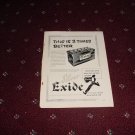 1955 Exide Battery ad #2 from the UK