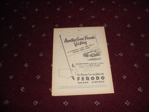 1952 Ferodo Brake Linings ad #1 from the UK