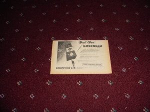1954 Greenglo Anti-Freeze ad from the UK