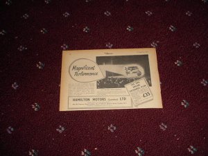 1955 Hamilton Motors ad from the UK