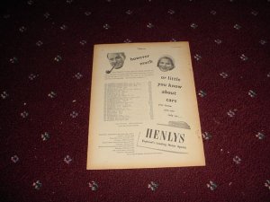 1955 Henlys Motor Agents ad #1 from the UK