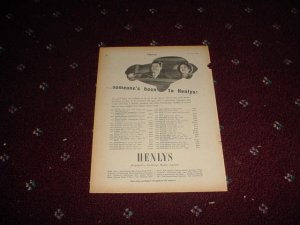 1955 Henlys Motor Agents ad #3 from the UK