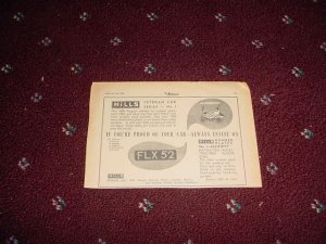 1952 Hills Number Plates ad from the UK