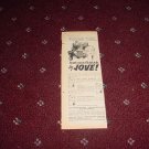 1958 Jove Auto Cleaning Supplies ad from the UK