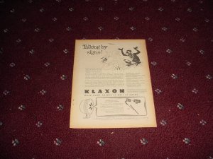 1955 Klaxon Parts ad from the UK
