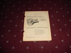 1958 Laycock De Normanville Overdrive ad from the UK