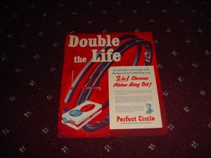 1951 Perfect Circle Piston Rings ad