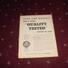1955 Quality Tested ad from the UK