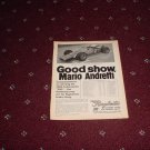 1969 Raybestos Brakes ad featuring Mario Andretti