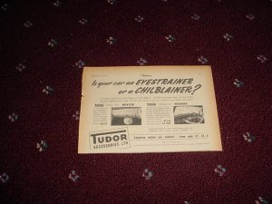 1955 Tudor Windscreen Washer ad from the UK