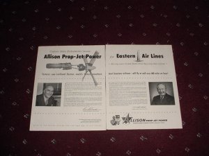 1956 Allison Prop Jet ad with Eddie Rickenbacker