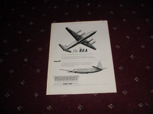 1953 BEA Viscount Airline ad from the UK